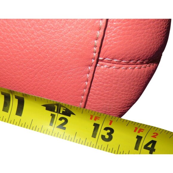 Coach Lexy Shoulder Bag studded Refined pebble Coral leather & matching purse - Picture 12 of 15